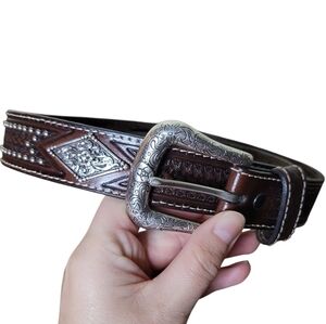 Ariat | Accessories | Ariat Tan And Gray Leather Belt With  display picture 1